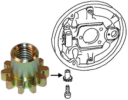 Afstelmoer remschoen (per stuk) 113609205A 
