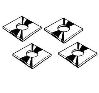 Tuimelaaras afstelplaatjes, 0.76 mm, 4 stuks.