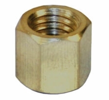 M8 Moer: (M8x1.25) messing voor uitlaatspruitstuk sleutelmaat 11 (Per stuk)