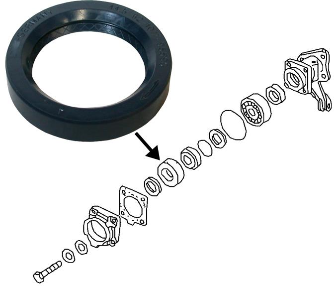 Keerring achterwiellager / differentieel 113501315H