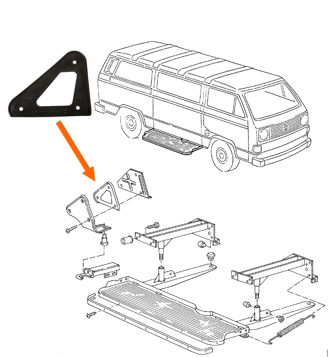 Pakking voor automatische schuifdeur  T25/ T3 bus 251843863