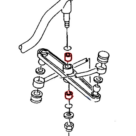 Bus voor schakelstang T4 per stuk  701711164A 
