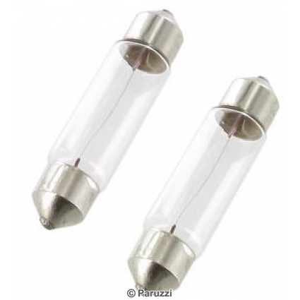 Lampje 12V 10W (Set). tubular lengte 40 mm SV8.5 N177232,N0177232