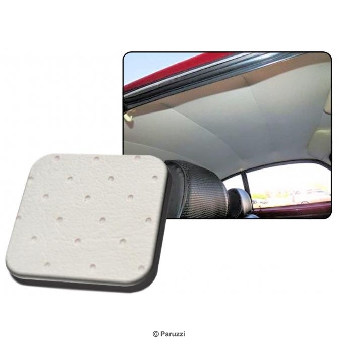 Hemelbekleding vinyl met perforaties gebroken wit. Karmann Ghia sedan (4 baleinen) 