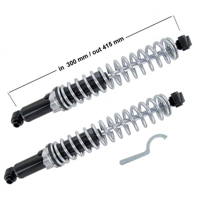 Schokbreker met hulpveer (per paar)