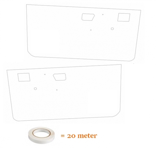 Deurkaartfolie plug and play Golf 2 (2-deurs)