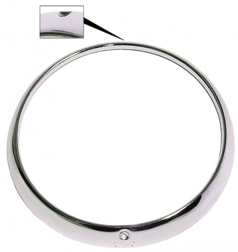 Koplampring Europees verchroomd staal (per stuk). Karmann Ghia 141941177