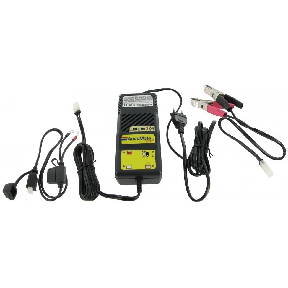 Acculader /druppelaar 6 / 12 Volt. laadvermogen max. 75 Ah 