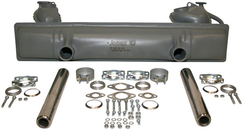 Uitlaatkit Kever compleet met uitlaatpijpjes en montagekit, E/TÜV goedgekeurd 