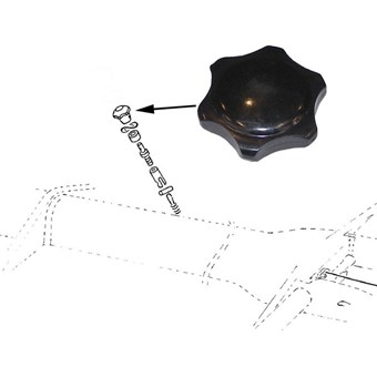 Knop voor bediening verwarming, zwart 113711623A