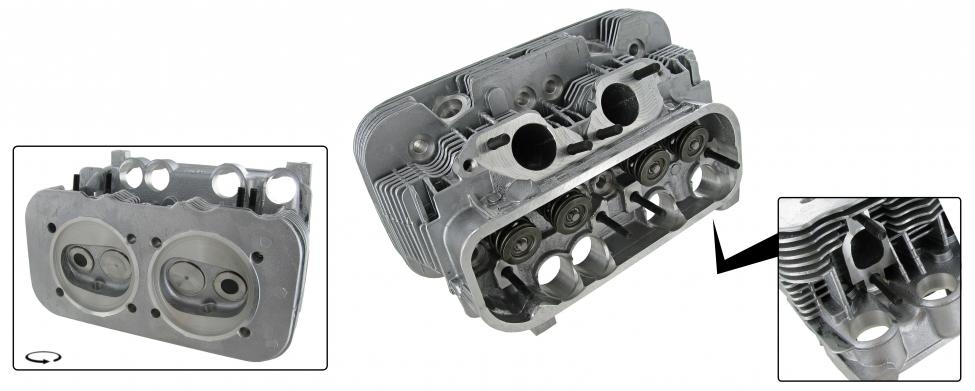 Cilinderkop compleet (per stuk). Type 4 motoren 2000 cc motoren code CU of CV 071101061X