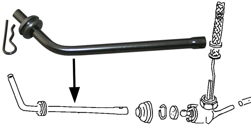Bediening benzinekraan Kever 111209167B