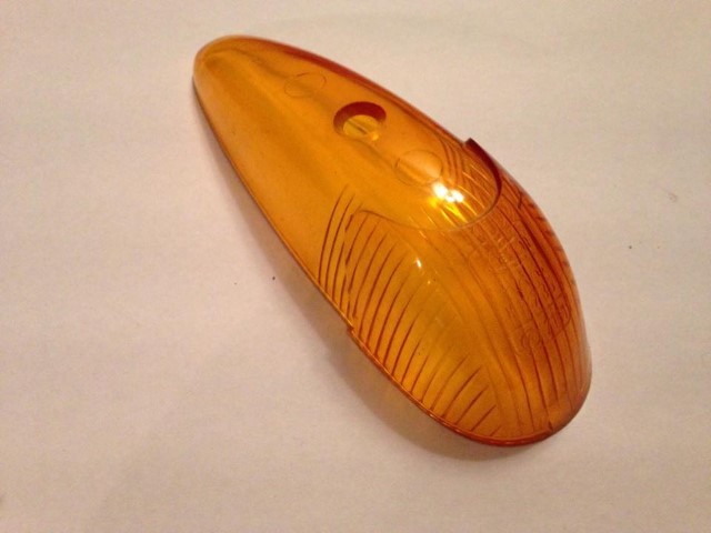 Gebruikte oranje richtingaangever lens Hella oranje Kever ('58 - '63) 111953161