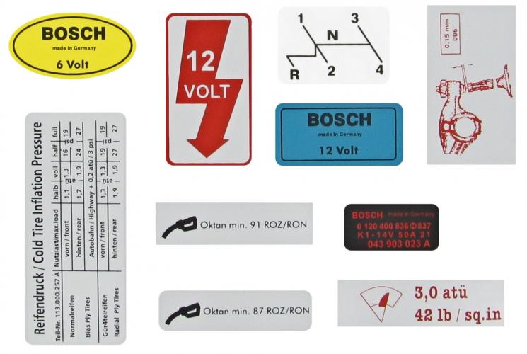 10-delige Restauratie stickerset 