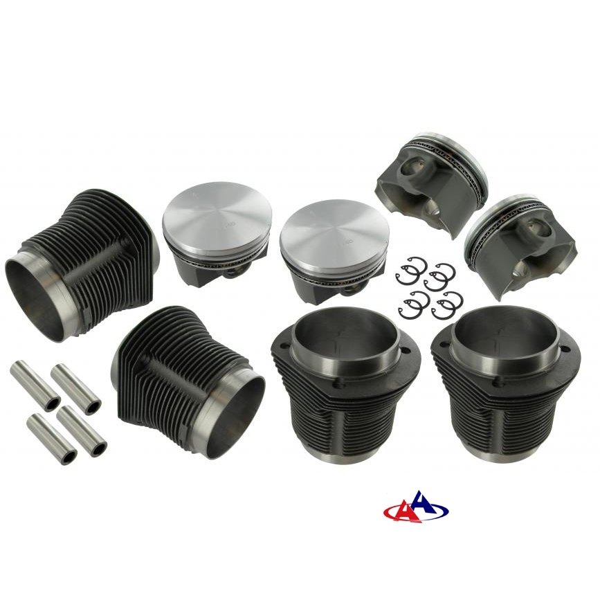 Big-bore cilinder/zuigerset 2180 cc. Type 1 / Type 3 / CT/CZ boring 92 mm slag 82 mm. carter 96 mm cylinderkoppen 98 mm 