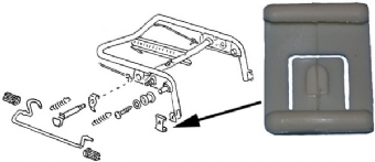 Achterste stoelgeleider Kever / Type 3 111881213