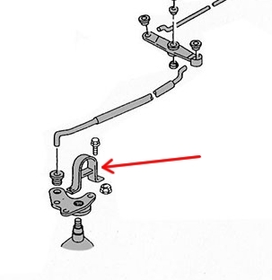 Schakelgaffel T4 bus 701711243B