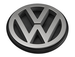 Achterklep embleem `VW` (Ø 100 mm). T25/T3 251853601B