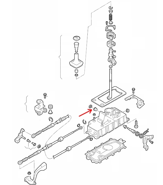 Bus, schakelpook/-stang 1J0711067K  