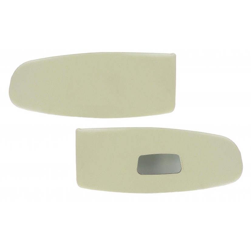 Zonnekleppen wit met spiegel (Set). Karmann Ghia T/M 7/1964 