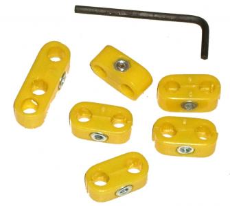 Bougiekabel bevestiging set geel