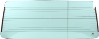 Achterruit (verwarmd) groen getint. T25/T3 bus 5/1979 T/M 7/1992 251845501A (AFHALEN)