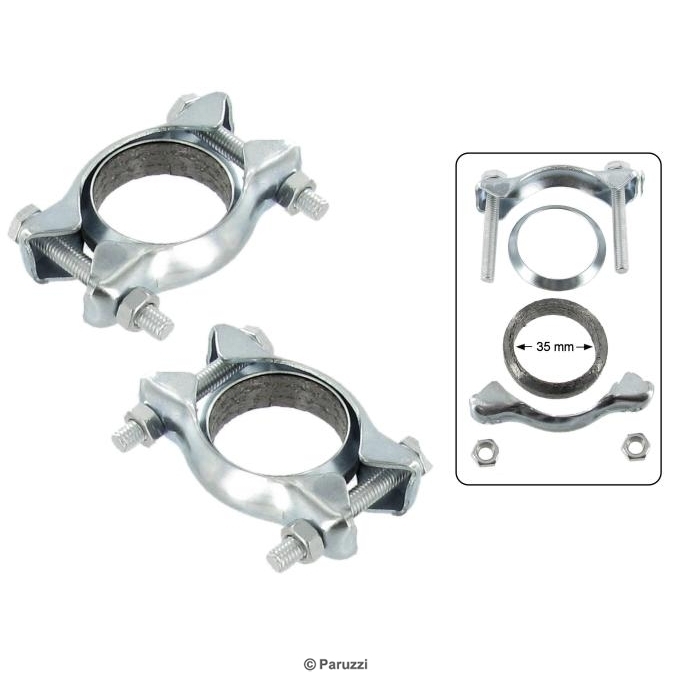 Standaard uitlaat eindpijp of kachelpot op uitlaat montageset per 2 sets 111298051X