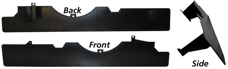 Hitte bescherminsplaat voor uitlaat T2 bus, zwart 039119227