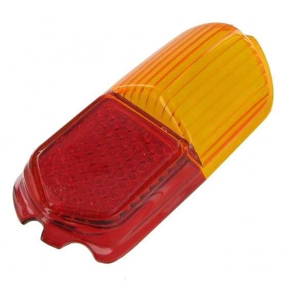 Achterlichtlens Europees oranje/rood (per stuk). Karmann Ghia T/M 1957 (ch 1 708 049) 141945227