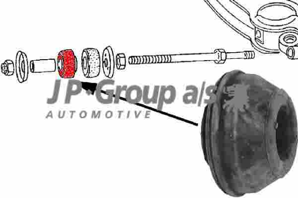 Afstandsrubber voor reactiestang vooras T25 / T3 251407179 