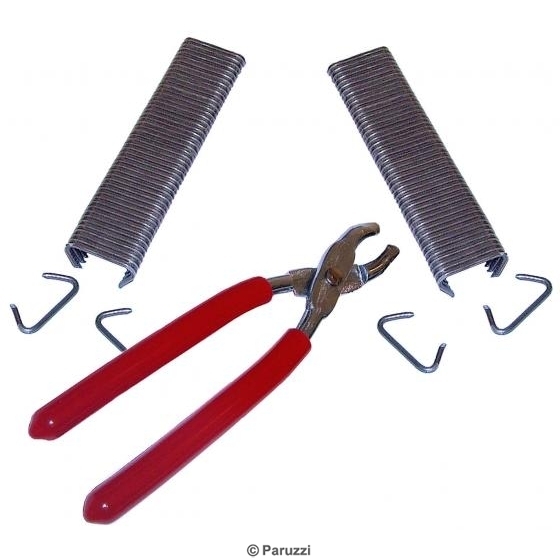 Ovaalring klemmen (100 stuks) inclusief tang. ter bevestiging van stoel bekleding 