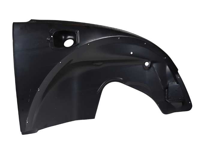 Binnen spatbord  rechts voor. Kever 1300- 8/1972 en later + 1200 8/1973 en later.  111809022