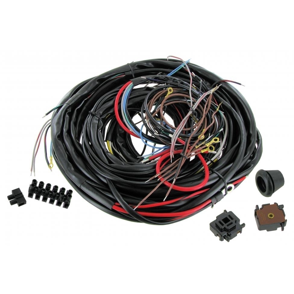 Kabelboom compleet. Bus USA 5/1955 T/M 1960 (569929) (past op a 6 fuse box) 211971013B