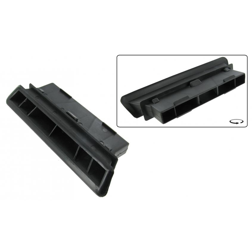 Dashboard ventilatie/kachel rooster links of rechts (per stuk). Kever T/M 7/1970 (modellen met dash cover) 113819719A