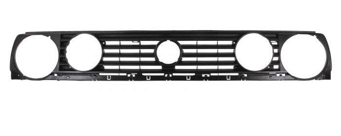 Grille dubbele koplampen zwart Golf 2 (5 lamellen)