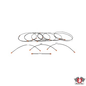 Remleidingset Golf 1 (04/74-07/79)  met rembekrachtiger en remkrachtverdeler