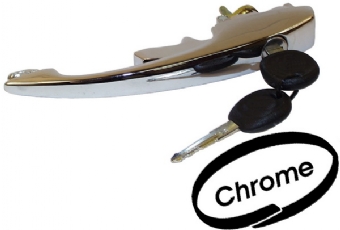 Deurhendel met sleutels, chroom 113837205J