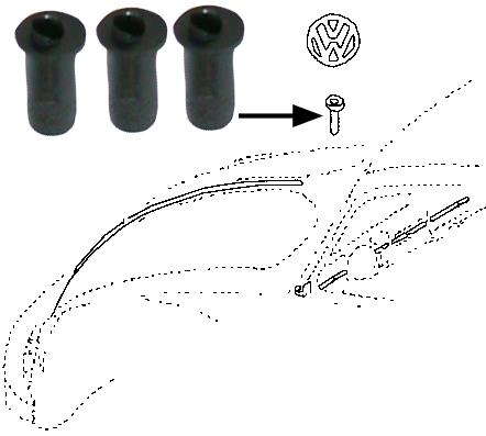 Clip voor VW embleem / logo 113853615