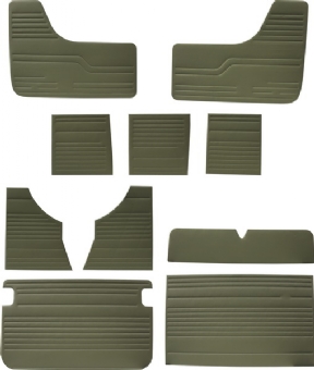 10-delige interieurbekledingsset T2 groen