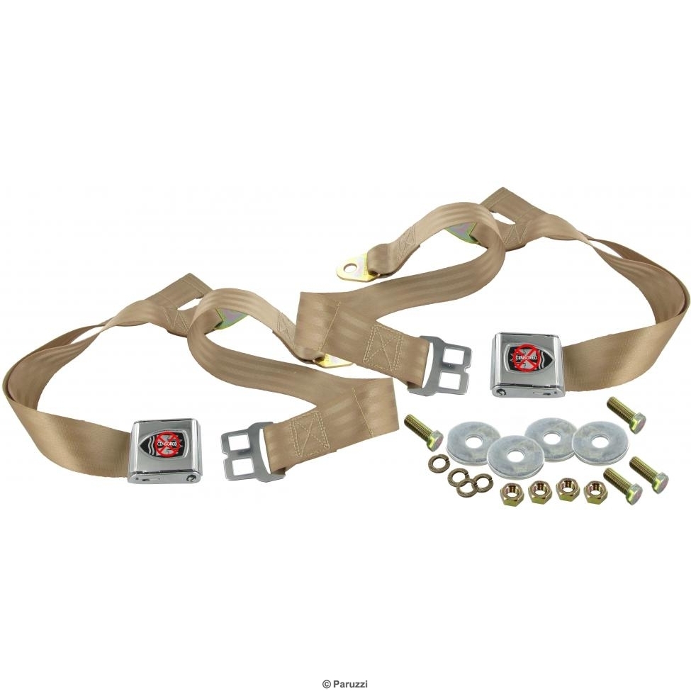 Heupgordel beige met Wolfsburg embleem (Set). 