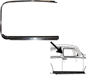 Deurruit rubber met sierlijst Kever, rechts, German OE quality 113853322A