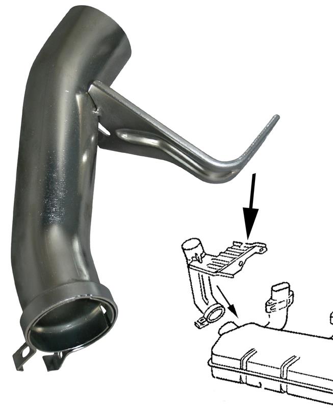 Verbindingsbuis kachelpot - kachelbuis T2 / T25 / T3 bus, rechts 071256052