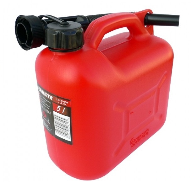 Jerrycan met mondstuk 5 liter