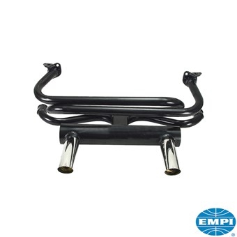 Uitlaat GT motorsport zwart met enkele voorverwarming