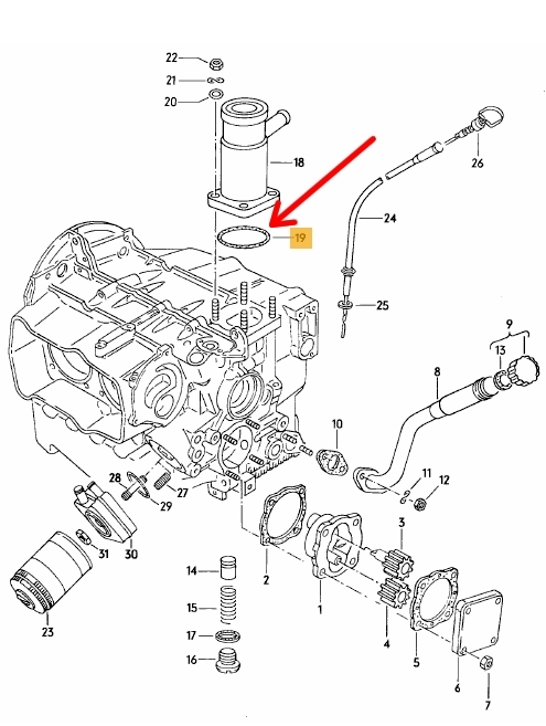 Carterontluchting O ring T25 / T3 N90106101 (63x4mm)