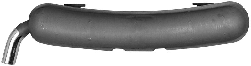 Einddemper, RVS, grijs geverfd. met TÜV/EEC goedkeuring 90111101105