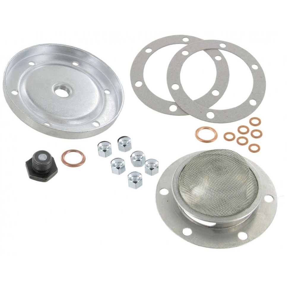 Carterdeksel set met magnetische olie aftapplug gegalvaniseerd 111115181B