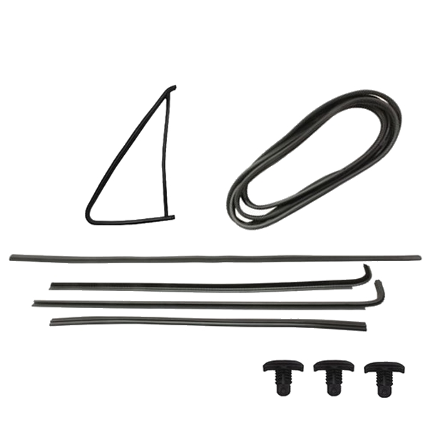 Deurrubberpakket voor deur T25/T3 bus met vast driehoeksraam (9delig)