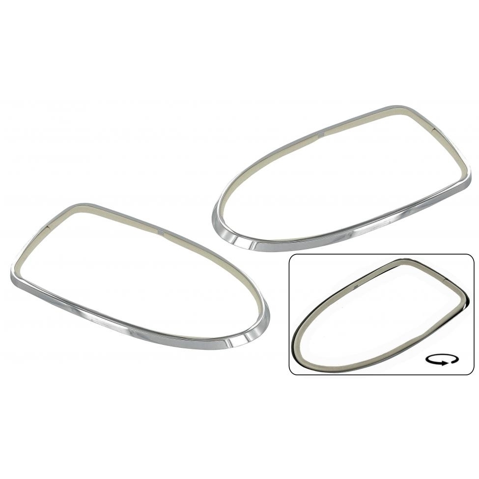 Achterlicht chroomring (incl dichtingen) (Set). Kever USA 8/1970 T/M 7/1972 (super beetle) 111945117B