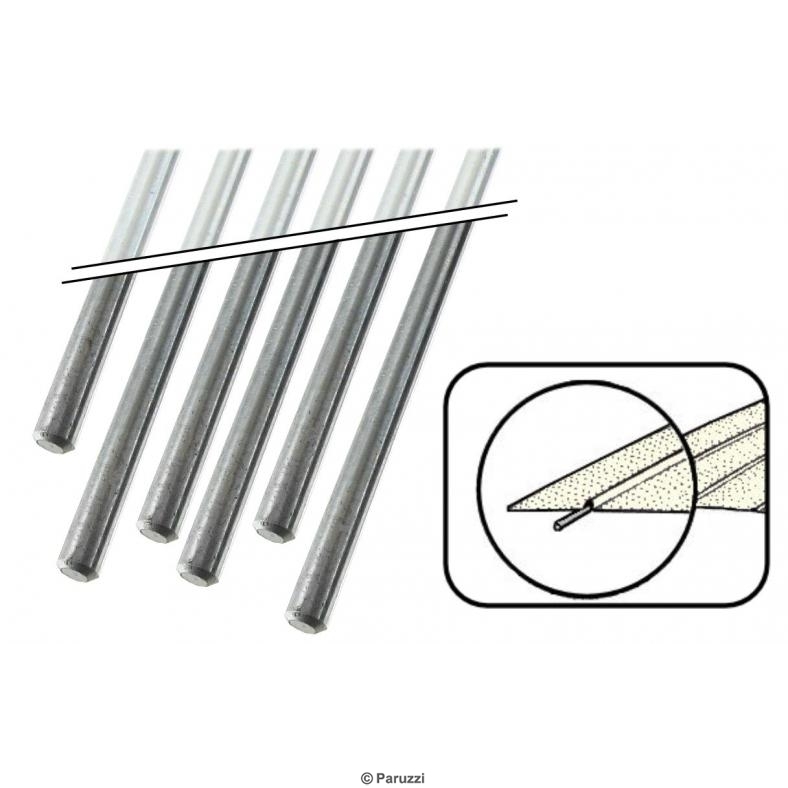 Hemel baleinen (3.95 x 1220 mm) 6 stuks. Kever. Karmann Ghia 113867549C